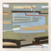 Modern Free Expression Painting by Norman Wyatt Glazen Onderzetter (Voorkant)