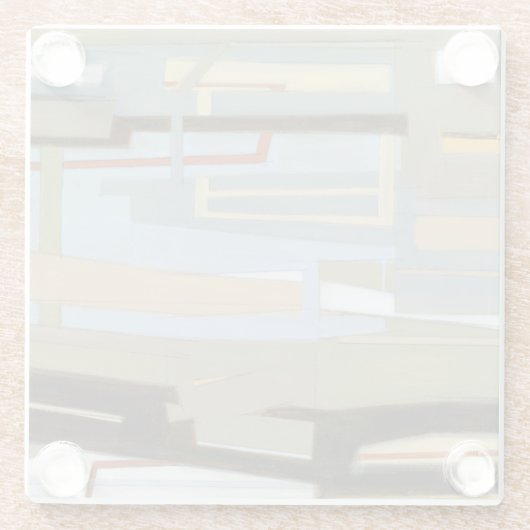 Modern Free Expression Painting by Norman Wyatt Glazen Onderzetter (Achterkant)