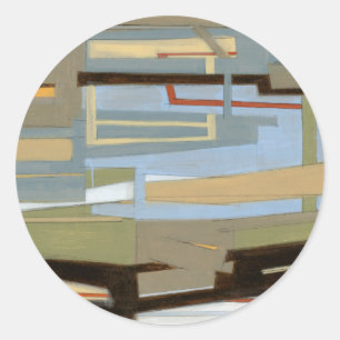 Modern Free Expression Painting by Norman Wyatt Ronde Sticker