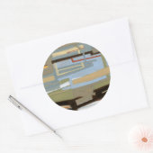 Modern Free Expression Painting by Norman Wyatt Ronde Sticker (Envelop)