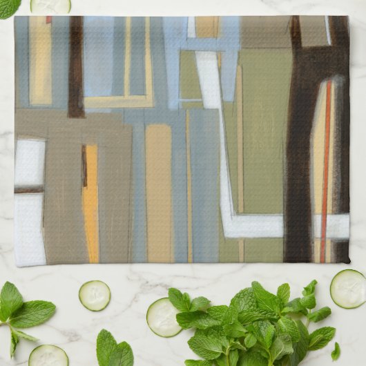 Modern Free Expression Painting by Norman Wyatt Theedoek (Gevouwen)