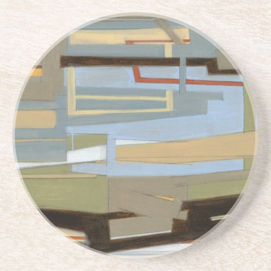 Modern Free Expression Painting by Norman Wyatt Zandsteen Onderzetter (Voorkant)