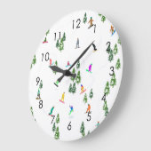 Modern Freeride Snowboarder Snowboarder Art Grote Klok (Hoek)