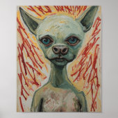 Modern Frenchie Expressionist Art Poster (Voorkant)