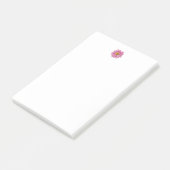 Modern Fresh Pink Daisy her Desk Post-it® Notes (Schuin)
