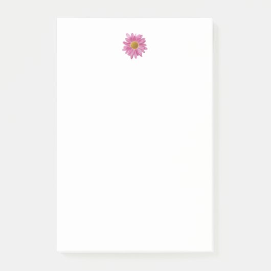 Modern Fresh Pink Daisy her Desk Post-it® Notes (Voorkant)