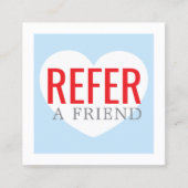 Modern Fresh Red White Blue Salon Aanbevelingskaartje (Voorkant)