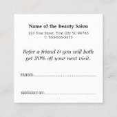 Modern Fresh Red White Blue Salon Aanbevelingskaartje (Achterkant)