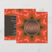 Modern Fresh Star Dinner Party Uitnodiging (Voorkant / Achterkant)