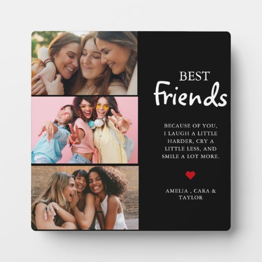 Modern Friend Collage Photos Simple Fotoplaat (Voorkant)