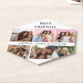 Modern Friend Collage Photos Simple Kartonnen Onderzetters (Schuin)