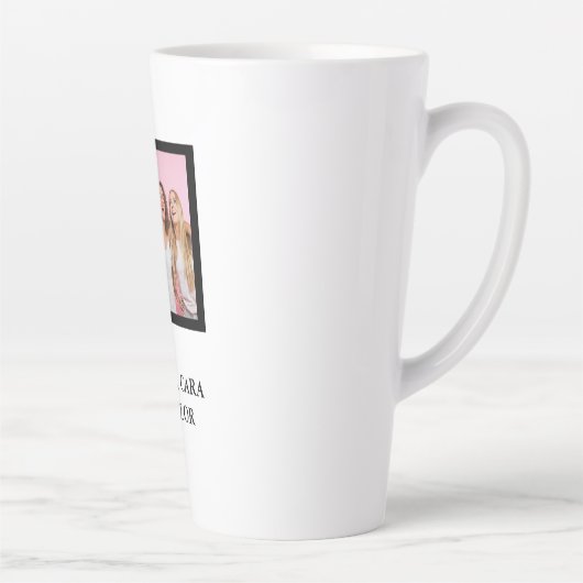 Modern Friend Collage Photos Simple Latte Mok (Rechts)