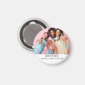 Modern Friend Collage Photos Simple Magneet (Voorkant / Achterkant)