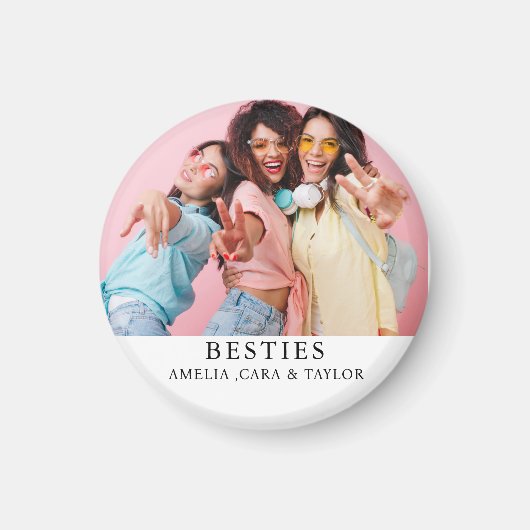 Modern Friend Collage Photos Simple Magneet (Voorkant)