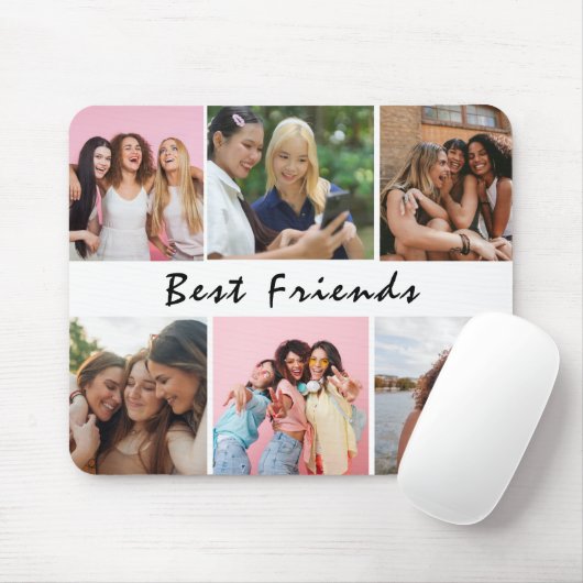 Modern Friend Collage Photos Simple Muismat (Met muis)