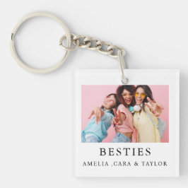 Modern Friend Collage Photos Simple Sleutelhanger