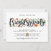 Modern Friendsgiving Autumn Foliage Thanksgiving Kaart (Voorkant)