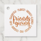 Modern Friendsgiving Bedankjes Labels (Voorkant)