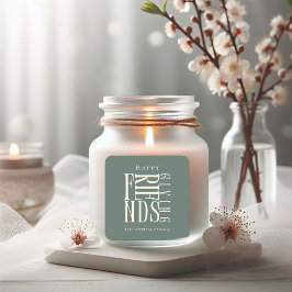 Modern Friendsgiving Herfst Elegant   Vierkante Sticker