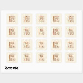Modern Friendsgiving Herfst Elegant Vierkante Sticker (Vel)
