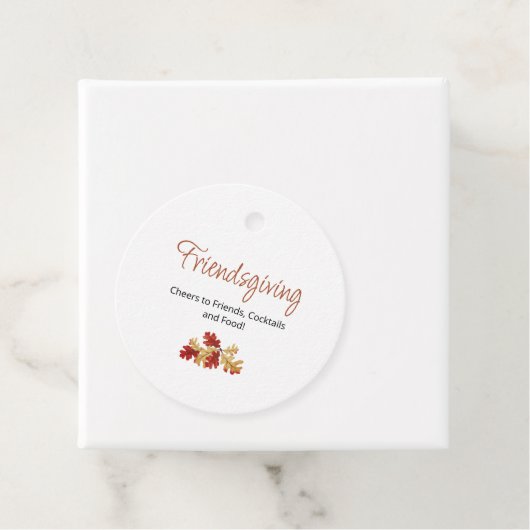 Modern Friendsgiving Herfst Foliage Thanksgiving Bedankjes Labels (In situ)