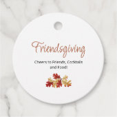 Modern Friendsgiving Herfst Foliage Thanksgiving Bedankjes Labels (Voorkant)