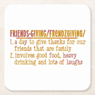 Modern Friendsgiving Kartonnen Onderzetters