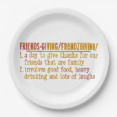 Modern Friendsgiving Papieren Bordje (Voorkant)