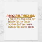 Modern Friendsgiving Wijn Etiket (Enkel label)