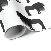 Modern Friesian Horse Illustratie Cadeaupapier (Rol Hoek)