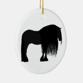 Modern Friesian Horse Illustratie Keramisch Ornament (Rechts)