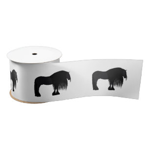 Modern Friesian Horse Illustratie Satijnen Lint