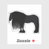 Modern Friesian Horse Illustratie Sticker (Vel)