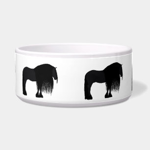 Modern Friesian Horse Illustratie Voerbakje