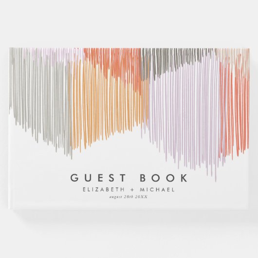 Modern Fringe Wedding Gastenboek (Voorkant)