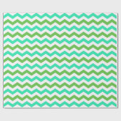 Modern, fris, trendy groen, witte chevron cadeaupapier (Vlak)