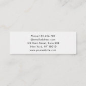 Modern Friseur Visitenkarte Mini Visitekaartje (Achterkant)