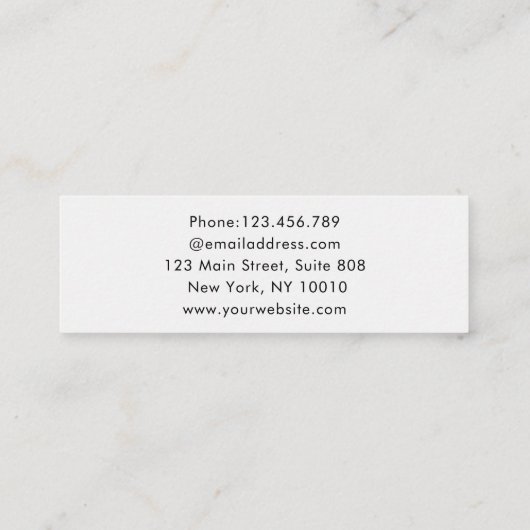 Modern Friseur Visitenkarte Mini Visitekaartje (Achterkant)