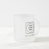 Modern Frosted Logo Text Business Template mug Matglas Koffiemok (Voorkant rechts)