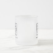 Modern Frosted Logo Text Business Template mug Matglas Koffiemok (Center)