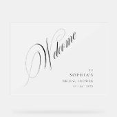 Modern Frosted Vrijgezellenfeest Welkom Acryl Teke Acryl Bord (Voorkant)