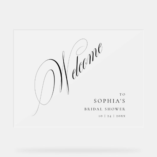 Modern Frosted Vrijgezellenfeest Welkom Acryl Teke Acryl Bord (Voorkant)