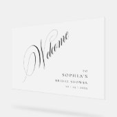 Modern Frosted Vrijgezellenfeest Welkom Acryl Teke Acryl Bord (Hoek)