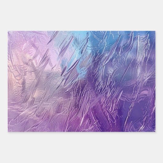 Modern Frosted Wrapping Paper Flat Sheet Set van 3 (Voorkant)