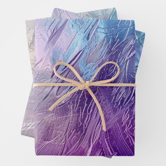 Modern Frosted Wrapping Paper Flat Sheet Set van 3 (In situ)