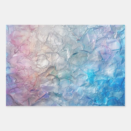 Modern Frosted Wrapping Paper Flat Sheet Set van 3 (Voorkant 3)