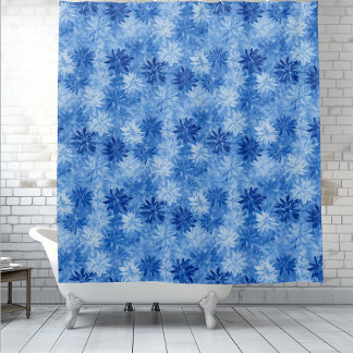 Modern Frosty Blue Douchegordijn