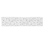 Modern Fruit Line Tekeningspatroon Korte Tafelloper (Horizontaal)