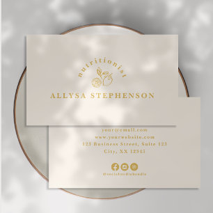 Modern, fruit logo, voedingsdeskundige visitekaart visitekaartje