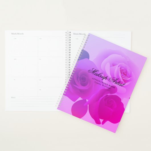 Modern Fuchsia Floral Makeup Artist Appointment Planner (Display)